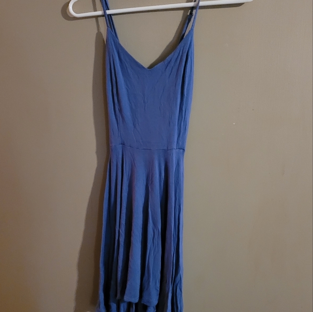 Forever 21 Blue Pleated Mini Sundress Small